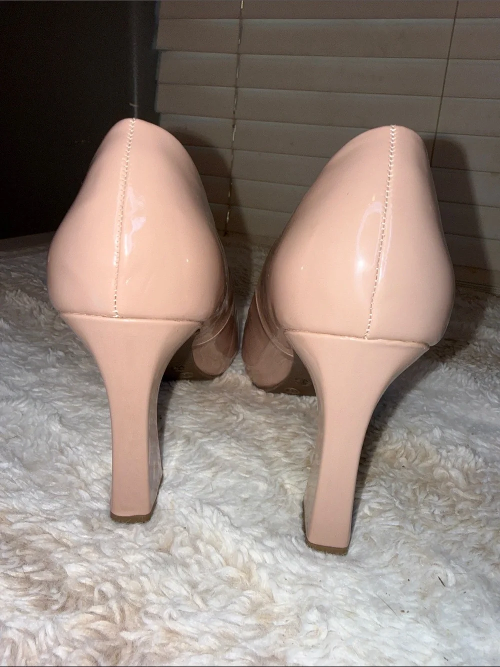 Worthington Blush Patent Peep-Toe Heels